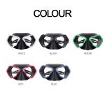 Wolf Black Diving Mask Freedive Goggles Tempered Glass 65cc
