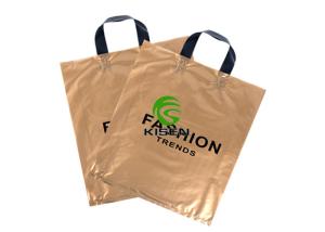 Quality Brown Strong Polythene Bagswith Handle Durable Polyethylene Retail Carrier Bags wholesale