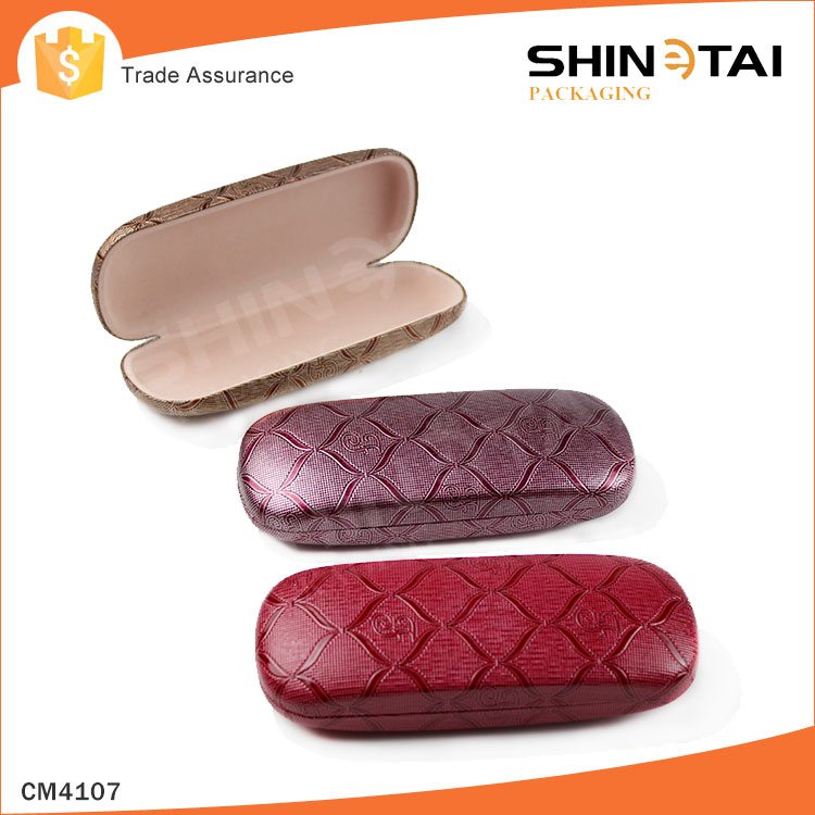 White PI Leather Glasses Case Eyewear Case Optical Box