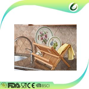 Quality Eco-friendly bamboo folding dish drying rack for kitchen wholesale