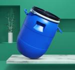 Open Top Chemical Barrel 60L Iron Hoop Barrel Plastic Factory Spot Supply