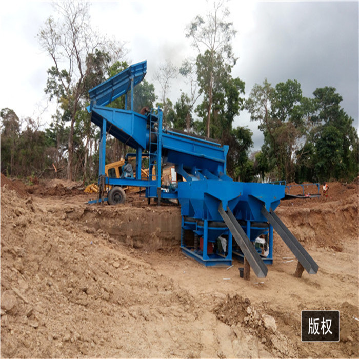 keda gold and diamond mining equipment gemstone portable movable gold trommel wash plant with whee