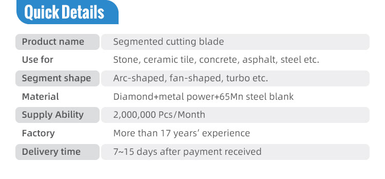 9" 230mm Laser Segmented Diamond Cutting Disc for Granite Marble Concrete Ceramic Tile