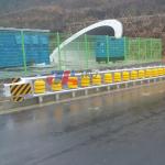 Galvanized Powder Coated Road Safety Barrier with Stainless Steel Frame and