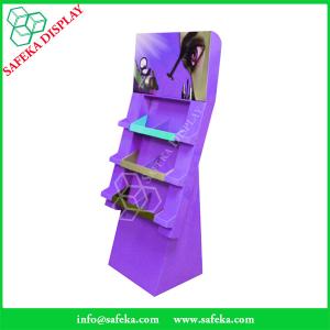 Quality Cardboard Eye shadow display stand China retail display Manufacturer floor standing pop up display rack for makeups wholesale