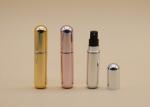 Personal Care Refillable Glass Perfume Bottle Metal Bright Color Gold Pink