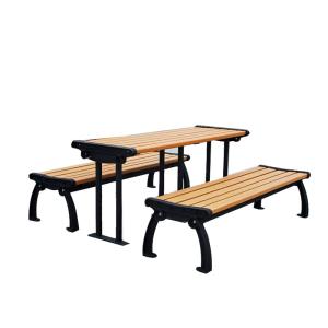 Quality L1500W650H750mm Patio Wood And Metal Picnic Table wholesale