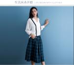 cotton blue & white gingham dress fashionable n casual