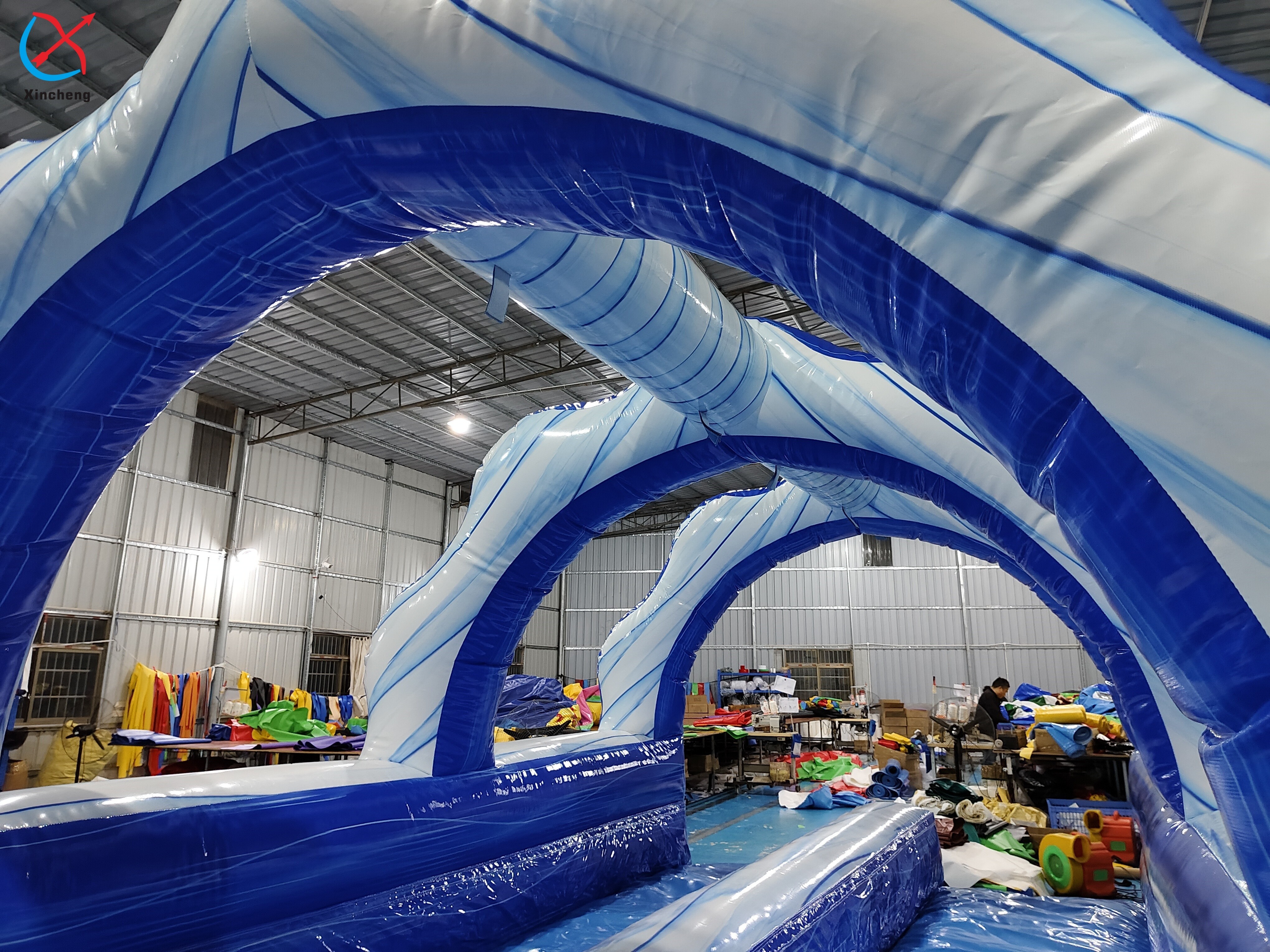 Commercial Inflatable Slip Slide Inflatable Water Double Slides For Outdoor