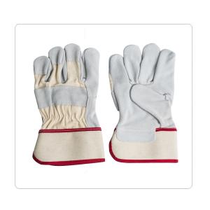 Quality Half Lining Rubberized Cuff Leather Safety Gloves wholesale