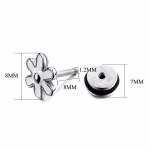 Women Christmas gifts special fashion red flower shaped stud earrings