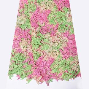 Quality F50258 51-52&quot; customizable multi color embroidery lace fabric for dress wholesale