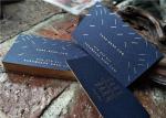 Navy Blue Foil Edge Business Cards