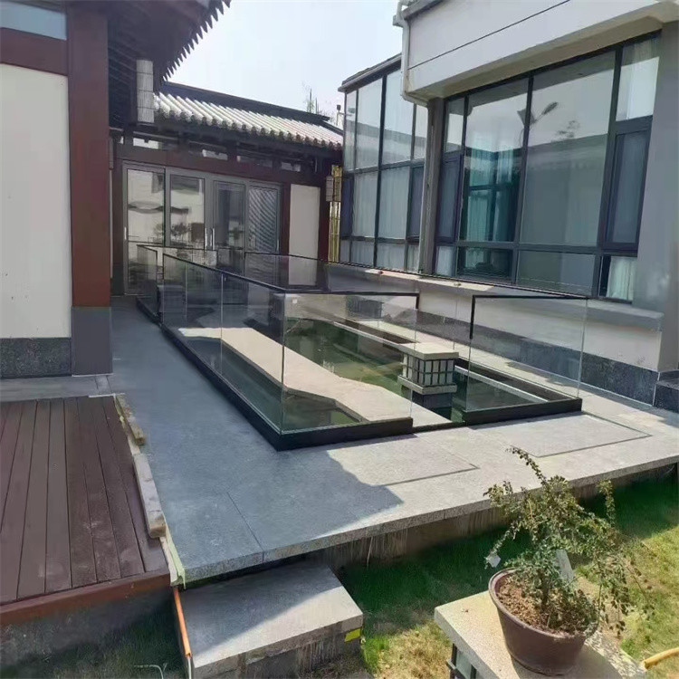 Side Mounted Modern Black Stair Handrail Railing 6061 Aluminum Alloy For Steps