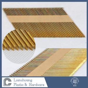 Quality 3.33X75MM Clipped D Head Paper Strip Nails Ring Shank Of Stainless Steel wholesale