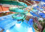 Different Color Fiberglass Water Slide 15m Platform Height For Water Park