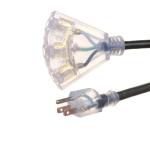 ETL Certified 100 ft Outdoor Extension Cord 16/3 12/3 Sjeoow with 3 Taps 5-15p