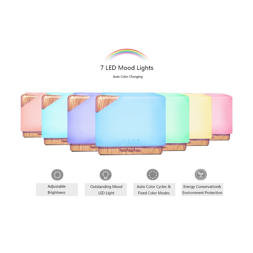 Cool mist ultrasonic humidifier 600ML touch control two speeds mist adjustment