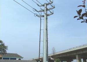 Quality 200KV Hot Dip Galvanized Steel Tubular Pole For Distribution Line wholesale