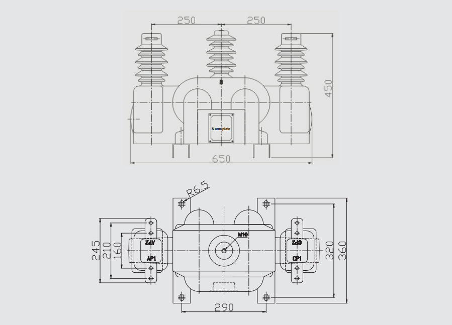 JLSZV-10W Outdoor Epoxy Resin Casting Type 10kV Three Phase Voltage and Current Combination type