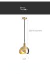 Europe Modern LED Glass Ball Luxury Pendant Light on Dining Room Kitchen island