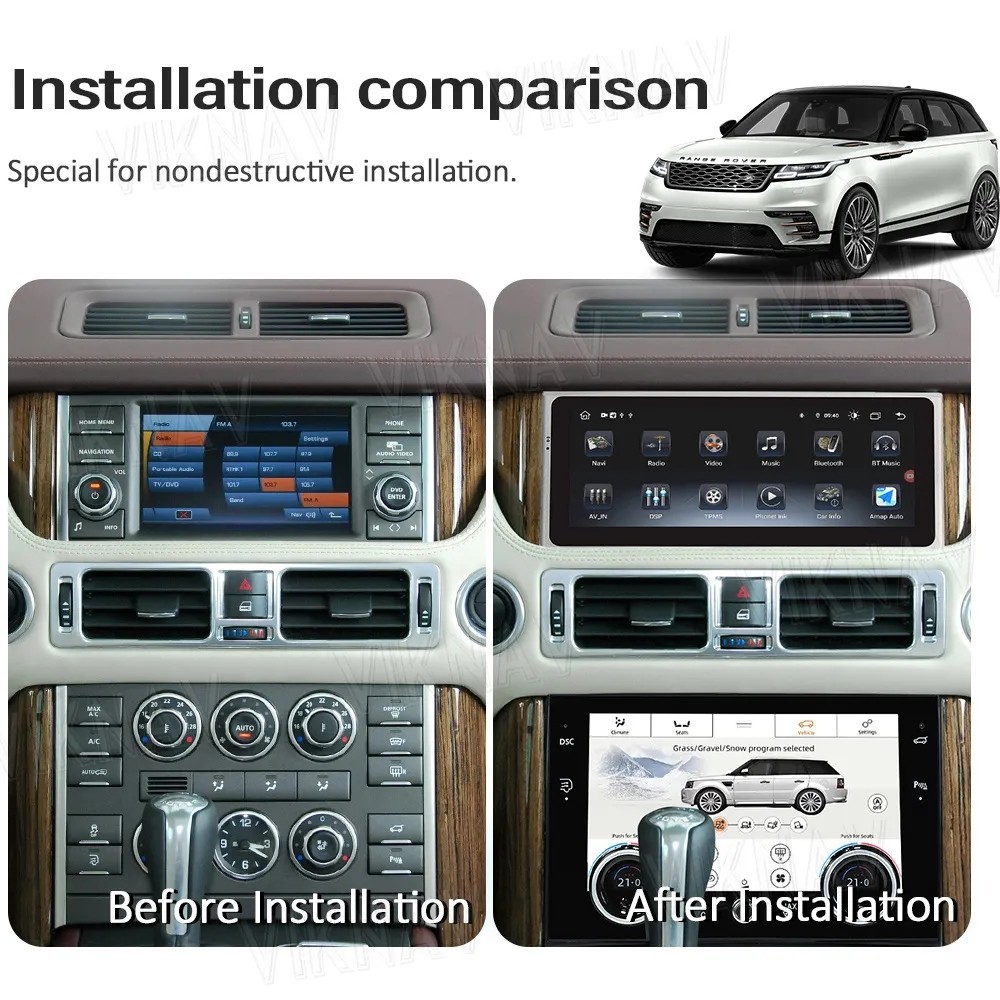 10.25 Inch Screen Car radio For 1998-2012 Land Rover V8 128G Navigation GPS Multimedia DVD Player Wireless Carplay