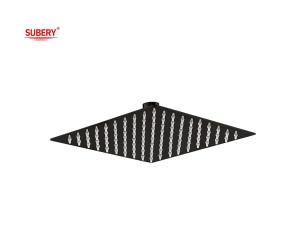 Quality SUS304 Stainless Steel Rainshower Square Matt Black Bathroom Column 8&quot; 10&quot; 12&quot; OEM wholesale