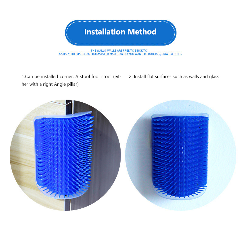 Pet Hair Cleaning Tool Clean Function Cat Self Groomer Wall Corner Comb Cat Brush