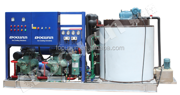 FOCUSON 10t Flake Ice Machine Top-Selling Product with 42kw and Refrigerant R404a/R22a
