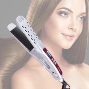 Quality Titanium Fast Heating Steam Hair Straightener LCD Display 60-100W wholesale