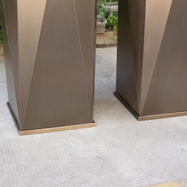 Unique style octagonal large metal flower pots for flowers