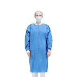 Material 30gsm to 60gsm SMS Lab Coat with Knitted Collar or Turn Down Collar
