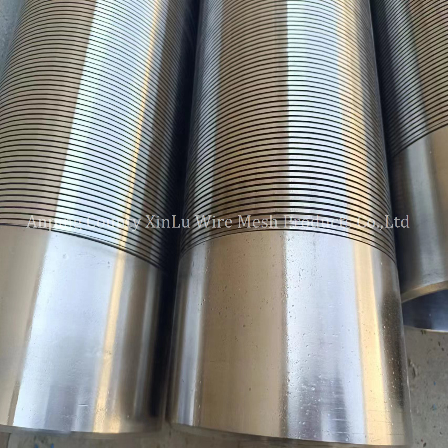 Precision Wedge Wire Continuous Slot Sand Control Screens Welded Baffle Rings Connection