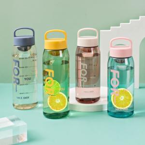 Quality 50 Oz 700ml Water Bottle Plastic Flower Tea Personalized Plastic Water Bottles In Bulk With Printing Logo For Sports Offices Homes wholesale