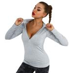 Knit sexy body-building zipper sweatshirt soaks up moisture and dries fast yoga