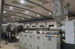 Vacuum Calibrating Pre Insulated pE Pipe Extrusion Line 150KW