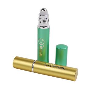 Quality 0.27 Ounce Twist Up Aluminium Perfume Bottle Metal Roller Balls For Essential Oils wholesale