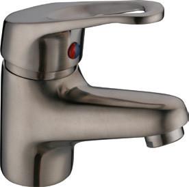 Quality Brushed Nickel Antique Basin Mixer Faucet Taps with One Handle , Euro Style wholesale