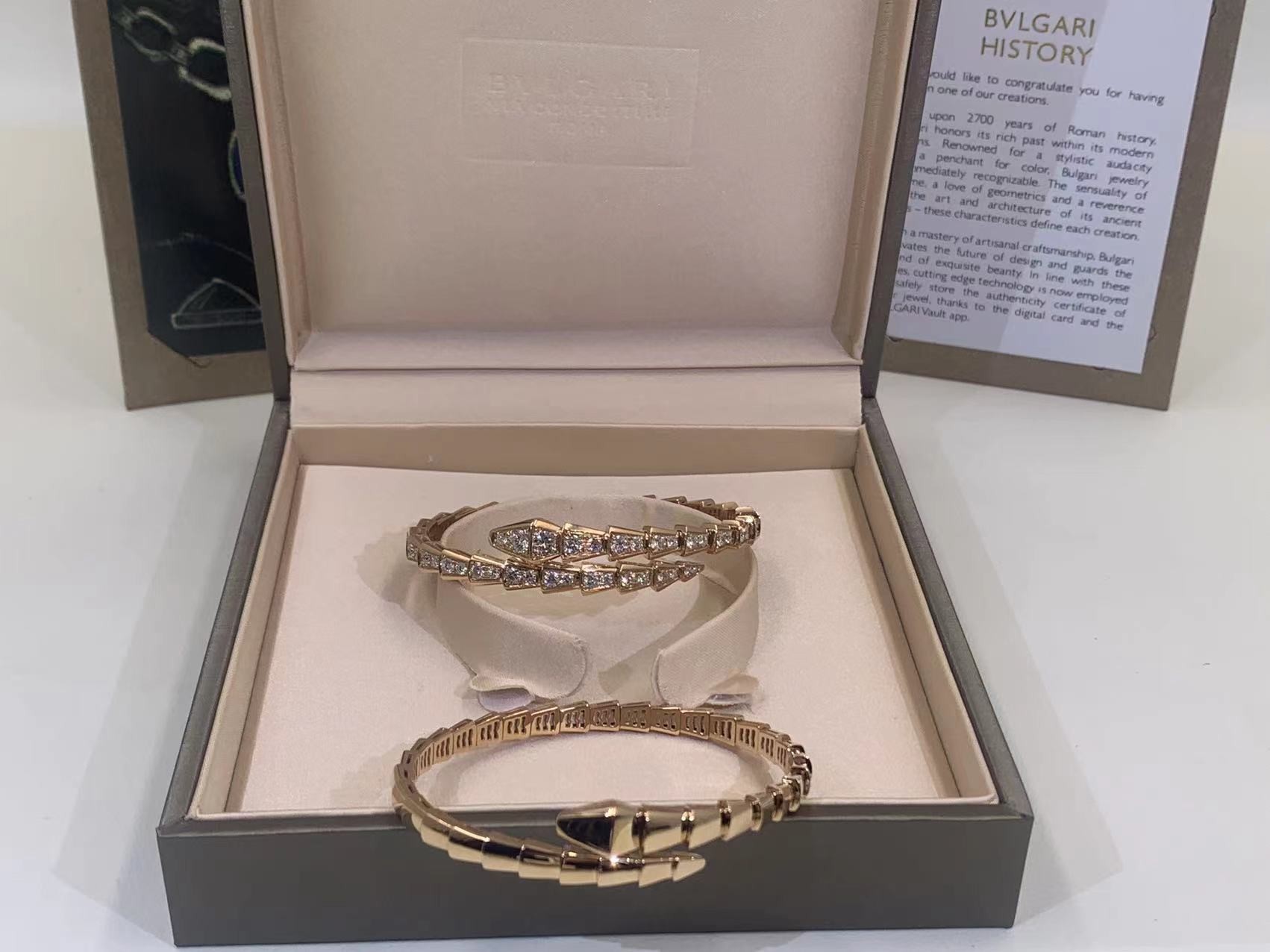 Serpenti Viper Bracelet Serpenti Viper 18 Kt Yellow Gold Bracelet With Pavé Diamonds