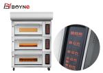 0.3kw Industrial Three Deck Gas big stainless steel Bread Baking Oven