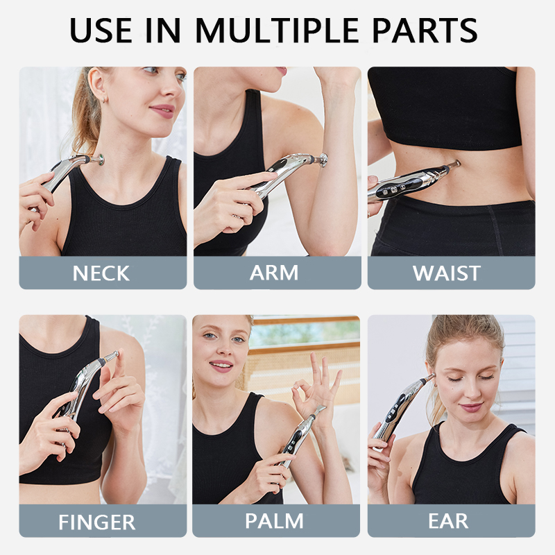 digital Meridian Electric Acupuncture Massage Therapy Pen USB Charging Type