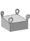 Quality Industrial Fibc Bulk Bags Open Top 100*100*110cm With 4 belts wholesale