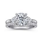 Round Cut Classic Grown Diamonds Lab Made Diamond Rings 18K 14K 10K 9K Platinum