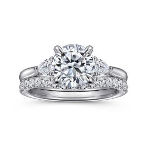 Quality Lab Diamond Wedding Band VVS Clarity HPHT Round Cut Lab Grown Diamond Ring wholesale