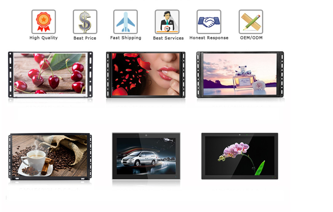 Portable Open Frame LCD Display , Frameless LCD Display With Wifi 4g Optional