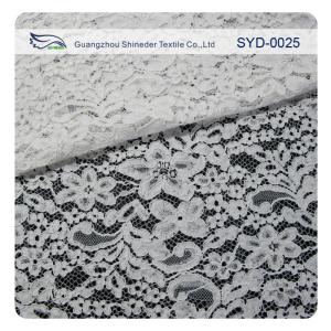 Quality Cotton Stretch Corded Lace Fabric Scallop Lace Dress For Garment wholesale
