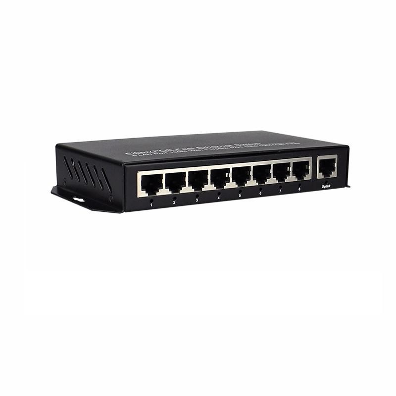 8 port 10 / 100M POE Switch network of compatible network cameras and wireless AP power IEEE 802.3af(15.4W)