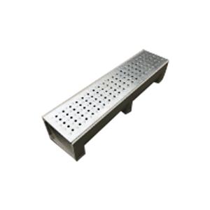 Quality Walkway Water Drainage Channel / Polymer Concrete Trench Drain With Slotted Grate wholesale