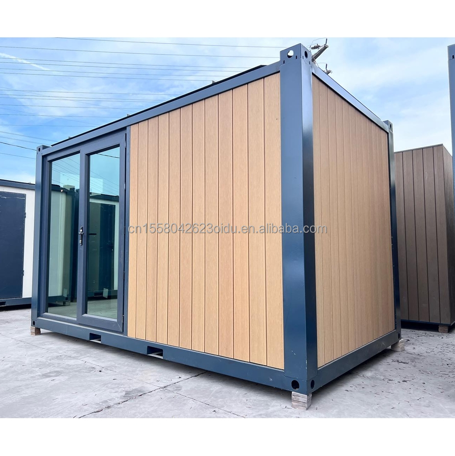 EU 20ft Modern Luxury Prefab House Outdoor Garden Wooden Houses with Steel Structure Sandwich Panel Material