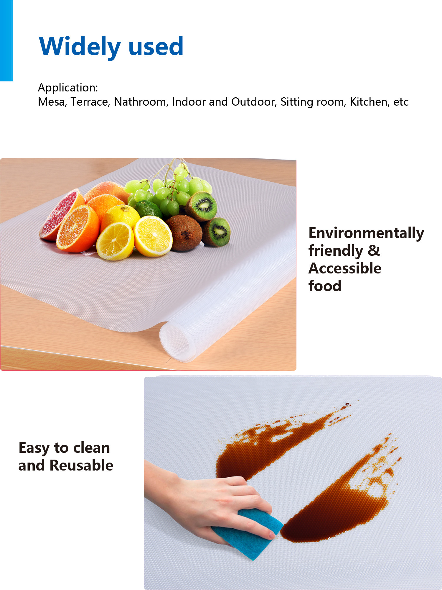 220gsm-650gsm Gram Weight Kitchen Drawer Liner EVA Fridge Mat For Mold-proof Dust-proof